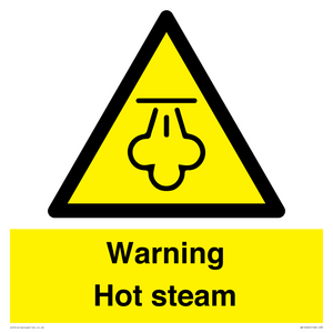 Warning Hot steam